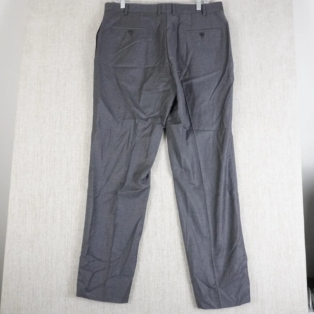 LRL Ralph Lauren Dress Pants Mens 36x32 Gray Pleated High Waist Rise Wool